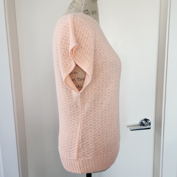 80s Pink Knit Short Sleeve Sweater - Picture 3 of 8